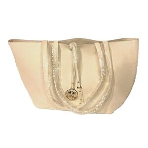 Badgley‎ Mischka Womens Large Chain Tote Shoulder Bag Vegan Leather New 18"